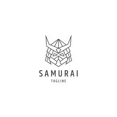 Samurai line logo design