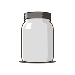 empty glass of jar vector design