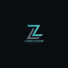 Modern ZL logo design, Letter LZ logo vector template - obrazy, fototapety, plakaty