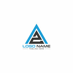 Creative AZ logo design, Letter ZA logo vector template