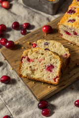 Homemade Thanksgiving Cranberry Bread Loaf