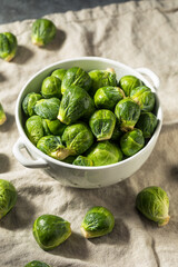Healthy Organic Green Brussel Sprouts