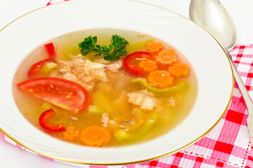 Fish Soup with Trout and Vegetables