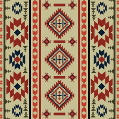 Aztec geometric seamless pattern. Native American, Indian Southwest print. Ethnic print.
