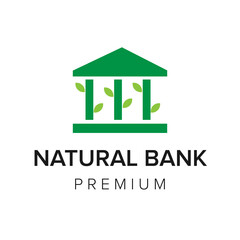 natural bank logo icon vector template