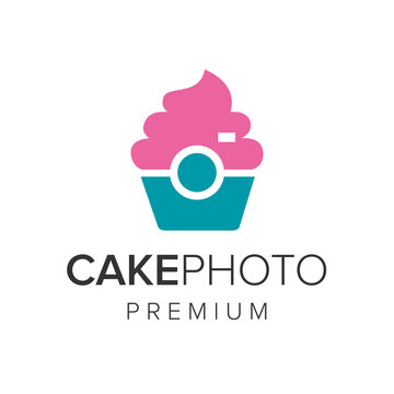 cake photo logo icon vector template