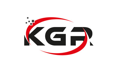 dots or points letter KGR technology logo designs concept vector Template Element