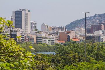 rodrigo de freitas lagoon in Rio de Janeiro, Brazil.