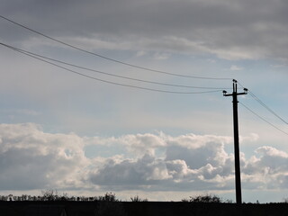 power lines and sky
