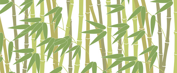 Vector illustration of green bamboo template background