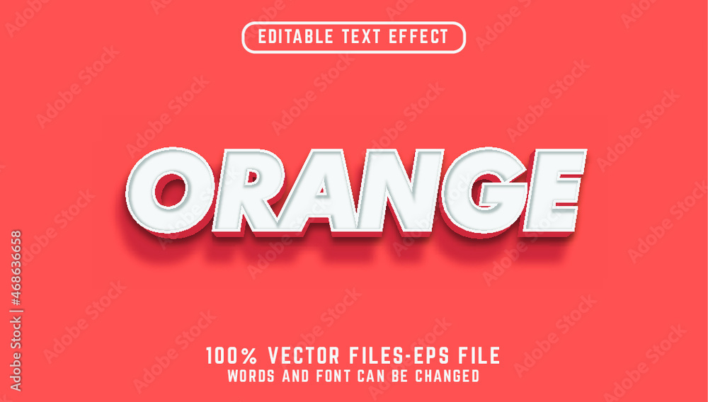 Poster orang text. editable text effect premium vectors