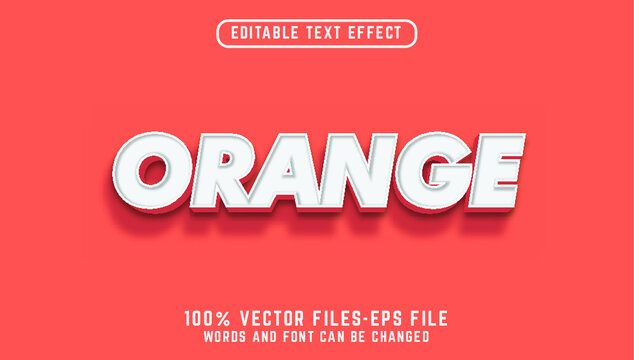 Orang text. editable text effect premium vectors