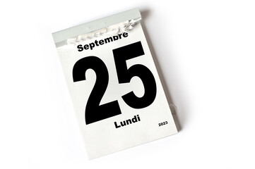  25 Septembre 2023