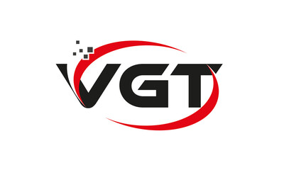 dots or points letter VGT technology logo designs concept vector Template Element