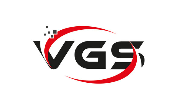dots or points letter VGS technology logo designs concept vector Template Element
