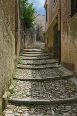 Fototapeta na wymiar in the alleys of Erice Sicily Italy