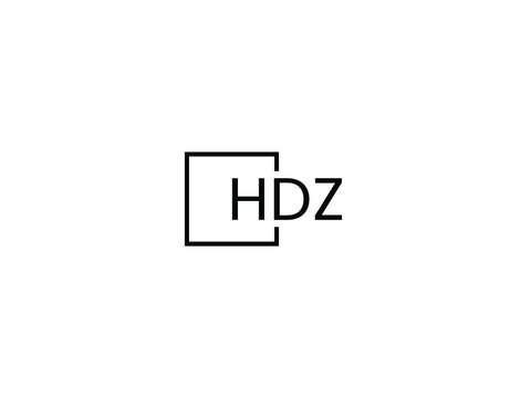 HDZ letter initial logo design vector illustration	