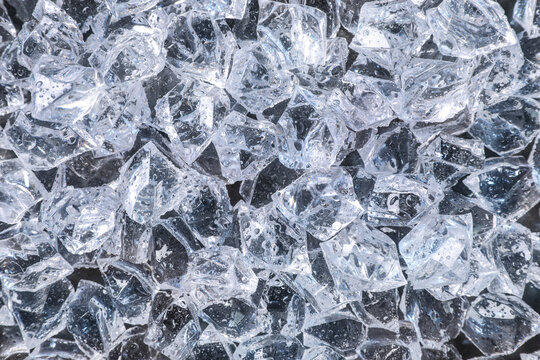 Pile of crushed ice as background, top view