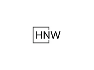 Obraz premium HNW letter initial logo design vector illustration