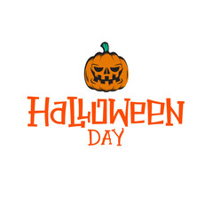 halloween pumpkin isolated on white