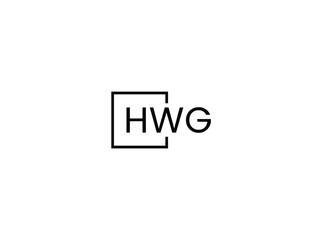 HWG Letter Initial Logo Design Vector Illustration