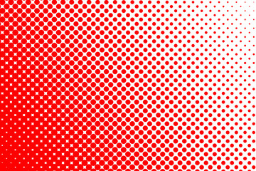 Trame dégradée pointillé rouge fond  blanc - obrazy, fototapety, plakaty