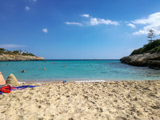 Fototapeta na wymiar beach in mallorca. Spain a sunny day