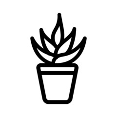 Aloe vera pixel perfect linear icon