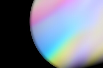 abstract colorful rainbow background with a circle in the black space, minimalistic holographic poster template, blurred trendy gradient background 