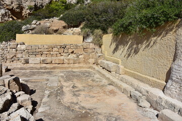archaeological site of temple of Hera near village Perachora in Greece