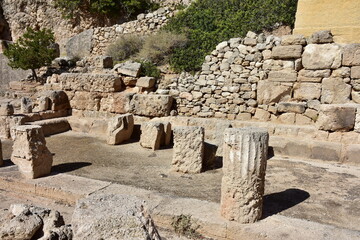 archaeological site of temple of Hera near village Perachora in Greece