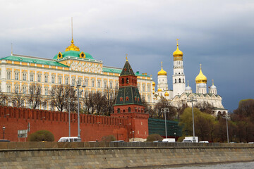Obraz premium View from the river to the Moscow Kremlin