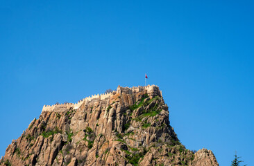 Ancient historic castle in Afyon Karahisar, Turkey
