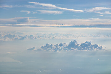 amazing view of cumulus clouds background