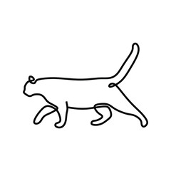 cat animal pet oneline continuous single line art