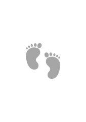 baby feet vector icon