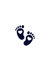 baby feet svg vector icon