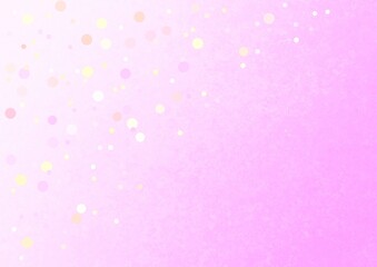 Colorful dots and circles on a white pink vintage background with blur and gradient. Decorative ornamental pattern from round elements. Geometric ornament. Space for creative ideas and graphic design.