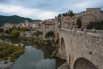 Naklejka premium View of the medieval fortress in Besalu