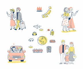 さまざまな旅行イメージ　セット © hisa-nishiya