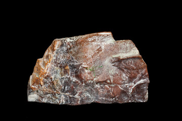 macro stone mineral jasper on black background