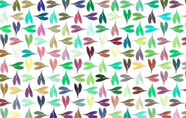 Turmeric green leaves seamless pattern