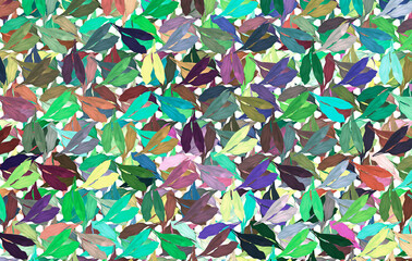 Turmeric green leaves seamless pattern