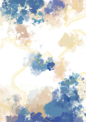 Beautiful image of abstract strokes with marble pattern