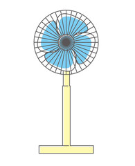 扇風機のアイコン　イラスト主線　夏のイメージのシンプルで可愛いイラスト　アイコン