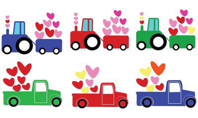 Valentines Truck Valentines Tractor Bundle