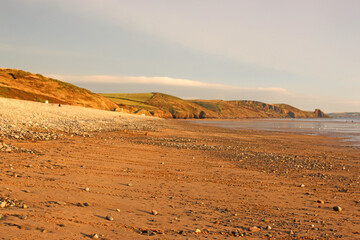 	
Newgale Beach, Wales, in evening light	