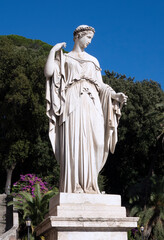 Four Seasons goddess statue in the Piazza del Popolo, Rome, Italy, 2021. - 468663268