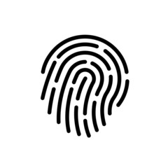 fingerprint flat vector logo icon