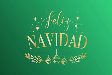 Merry Christmas (Feliz Navidad) - Calligraphy phrase for Christmas. Hand drawn lettering for Xmas greetings cards, invitations.